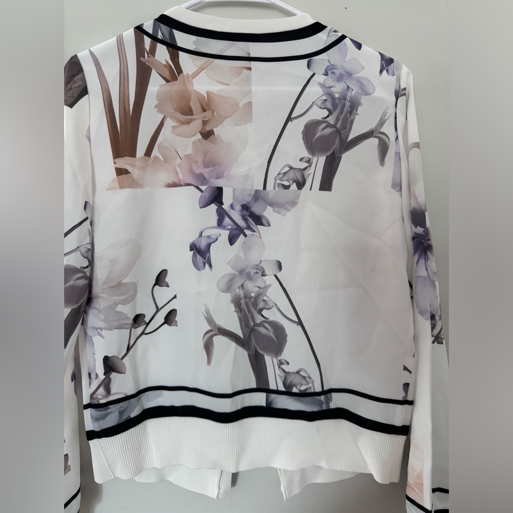 Ted Baker White Floral Sheer Cardigan top - Picture 3 of 3